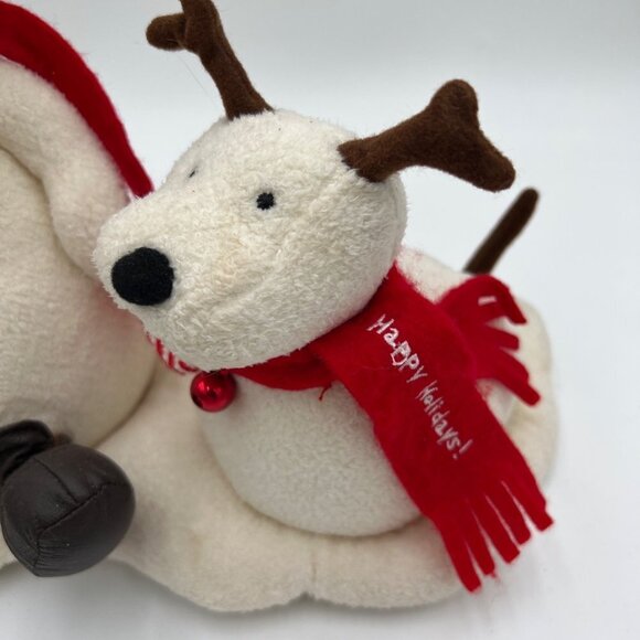 Hallmark Jingle Pals 2004 Animated Snowman Singing Barking Puppy Dog Plush - Picture 3 of 11